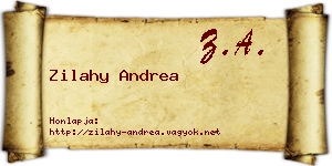 Zilahy Andrea névjegykártya